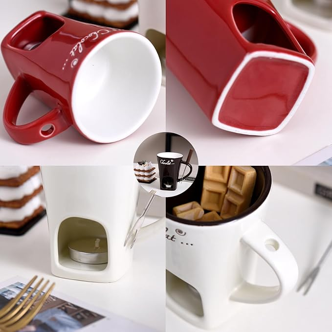 ✨Christmas sale 40% off✨Chocolate Fondue Mug with Fork