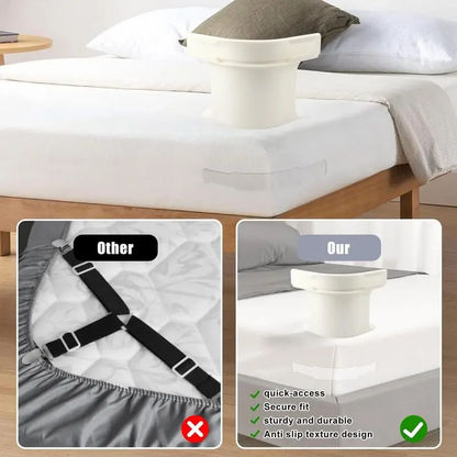 💥Special price $19.99!🔥Bed Sheet Holder with Locking Clips, Corner Fitted for All Mattress Sizes Bedsheet Clip Durable BeddingAccessories