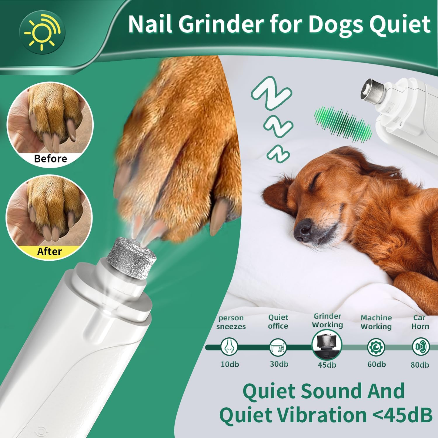 🐱Special price $19.99!🐈2-in-1 Dog Nail Grinder & Clipper for Large, Medium, Small Dogs & Cats