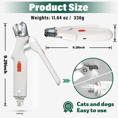 🐱Special price $19.99!🐈2-in-1 Dog Nail Grinder & Clipper for Large, Medium, Small Dogs & Cats