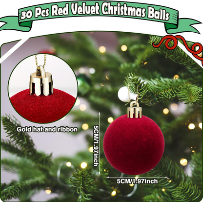 ✨Christmas sale 40% off✨🎄30 Pcs Christmas Velvet Balls