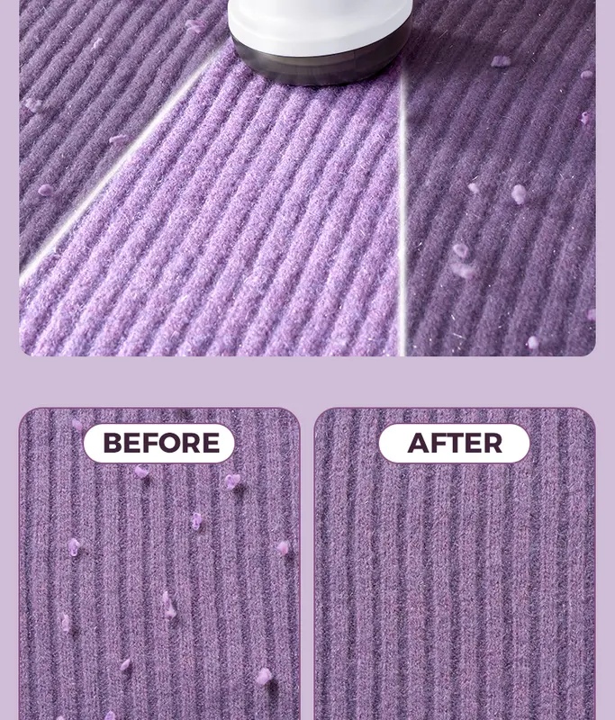 ⚡Last Day $14.99!👚Rechargeable Fabric Shaver with 2 Replaceable Stainless Steel 6-Leaf Blades(1 Free Extra Included)