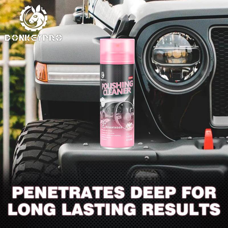 🚗✨ DONKEYPRO Waterless Spray Wax Cleaner 15OZ 🧴💦 All-in-One Interior & Exterior Detailer 🪞 Provides Hygienic Protection 🧽 Perfect for Quick Shine & Deep Clean! 🌟