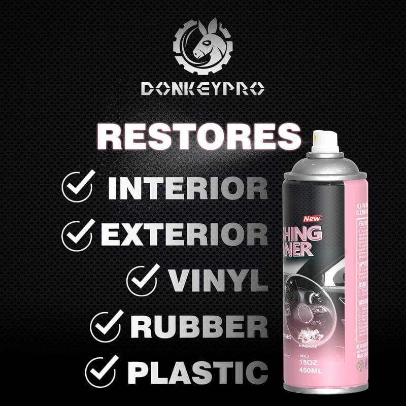 🚗✨ DONKEYPRO Waterless Spray Wax Cleaner 15OZ 🧴💦 All-in-One Interior & Exterior Detailer 🪞 Provides Hygienic Protection 🧽 Perfect for Quick Shine & Deep Clean! 🌟