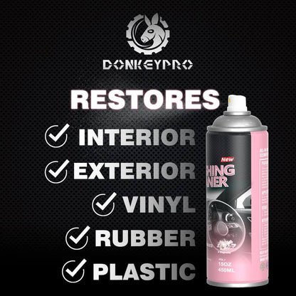 🚗✨ DONKEYPRO Waterless Spray Wax Cleaner 15OZ 🧴💦 All-in-One Interior & Exterior Detailer 🪞 Provides Hygienic Protection 🧽 Perfect for Quick Shine & Deep Clean! 🌟