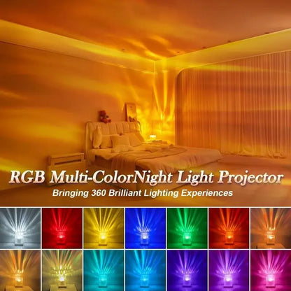 🔥🌸 One Fire Flower Lamp Ambient Lighting for Bedroom🌊💫 Cool Water Ripple Lamp — Dimmable + Remote + Timer🌌🎮 Space Projector Vibes for Teens