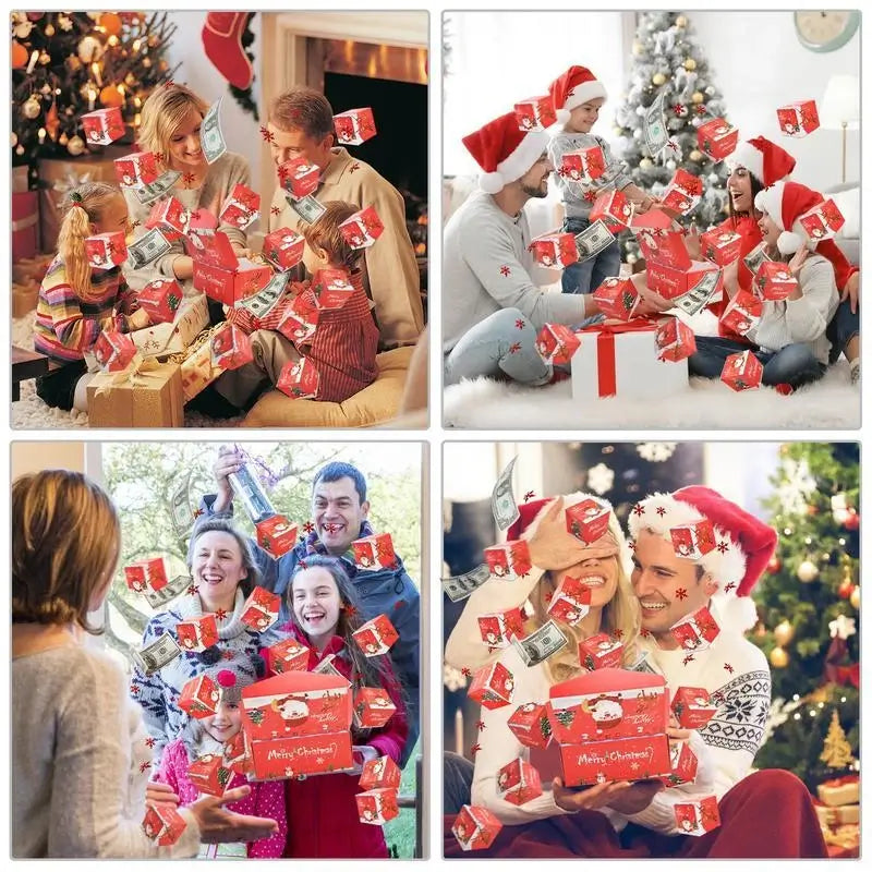 🎁✨Surprise Gift Box Explosion for Money, Unique Folding Bouncing Red Envelope Gift Box with Confetti, Cash Explosion Luxury Gift Box for Birthday Anniversary Valentine Proposal🎉💰