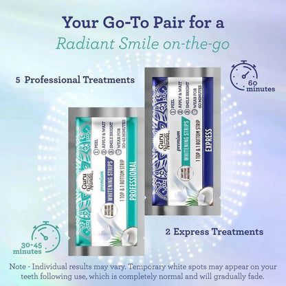 Whitening Strips, 7-day treatment (7 Packets - 2 Strips per pack)- Enamel-Safe Strips for Sensitive Teeth - Non-Slip, Dry Strip Technology