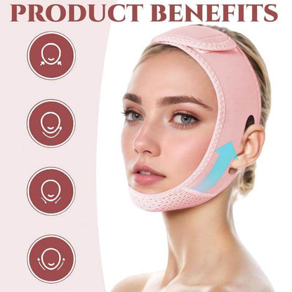 💆‍♀️✨ V Line Lifting Mask with Chin Strap 💖👑 Double Chin Reducer & Face Sculpting Tool 💋 Perfect Gift for Radiant Confidence 🎁🌸