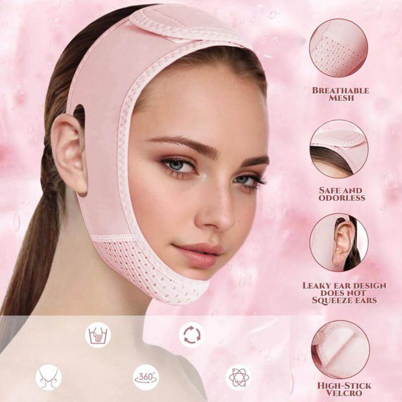 💆‍♀️✨ V Line Lifting Mask with Chin Strap 💖👑 Double Chin Reducer & Face Sculpting Tool 💋 Perfect Gift for Radiant Confidence 🎁🌸