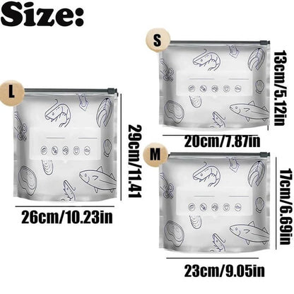🛍️✨ Reusable Aluminum Foil Sealable Storage Bags (2025 New) 🌽🥩 Resealable Vacuum Zip Pouches | 🍎 Stand-Up Foil Bags with Label & Lock | 🍒 Freshness Made Easy
