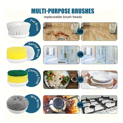 🧼 Power Spin Brush – Easy Cleaning for Bathroom, Kitchen & More