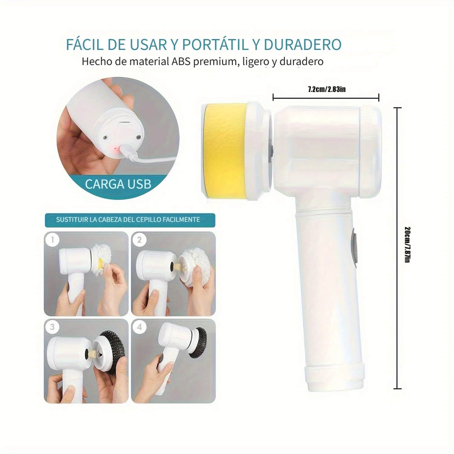 🧼 Power Spin Brush – Easy Cleaning for Bathroom, Kitchen & More