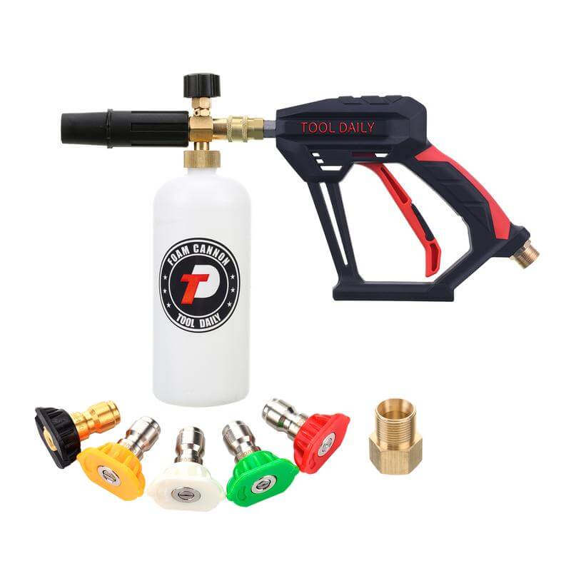 💦⚡Limited-Time Deal!⏰ Daily-Use Short-Handle High-Pressure Spray Gun with 5 Nozzles — Power Clean Anything Fast!🔥