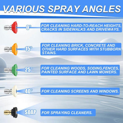 💦⚡Limited-Time Deal!⏰ Daily-Use Short-Handle High-Pressure Spray Gun with 5 Nozzles — Power Clean Anything Fast!🔥