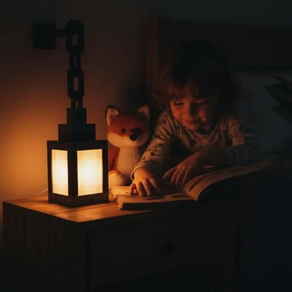 🎮✨ DIYCOM Funny Pixel Soul Lantern Night Lamp 🌈💡16-Color RGB Changing Light 🔋 Rechargeable | 🎛️ Remote Control | 🕹️ Handmade Pixel Design 🎃🎉