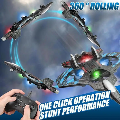 ✈️🚀 RC Stunt Fighter Jet Toy for Kids ✨360° Flips 🔄