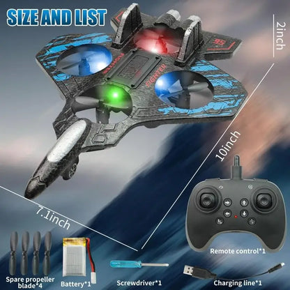 ✈️🚀 RC Stunt Fighter Jet Toy for Kids ✨360° Flips 🔄