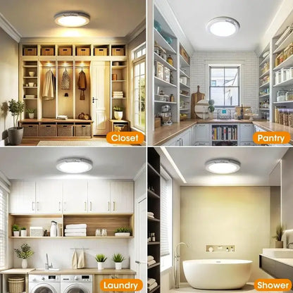 💡✨ Rechargeable Motion Sensor Ceiling Light📡 Motion Sensor + 🎮 Remote Control🧲 Magnetic & 🔌 Wireless Installation
