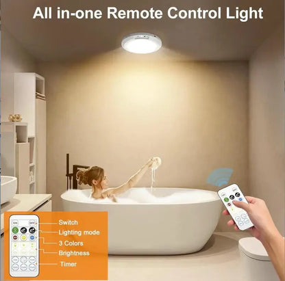 💡✨ Rechargeable Motion Sensor Ceiling Light📡 Motion Sensor + 🎮 Remote Control🧲 Magnetic & 🔌 Wireless Installation