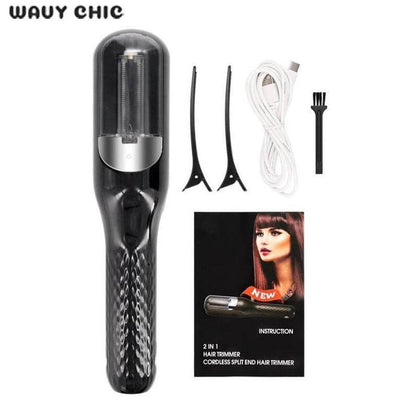 💇‍♀️✨ [Wavy Chic] Cordless Split End Trimmer 🔋✂️ Repair & Care System 💖 Smooth, Healthy, Salon-Perfect Hair Anytime, Anywhere 🌟💁‍♀️