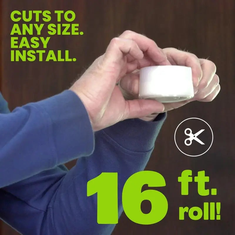 🚪❄️ Draft Seal Insulation Tape 🔒Self-Adhesive Silicone Weather Stripping 🌬️🪟 | Under-Door Draft Stopper 🚫 | Bottom & Side Sealing for Energy Saving ♻️💡