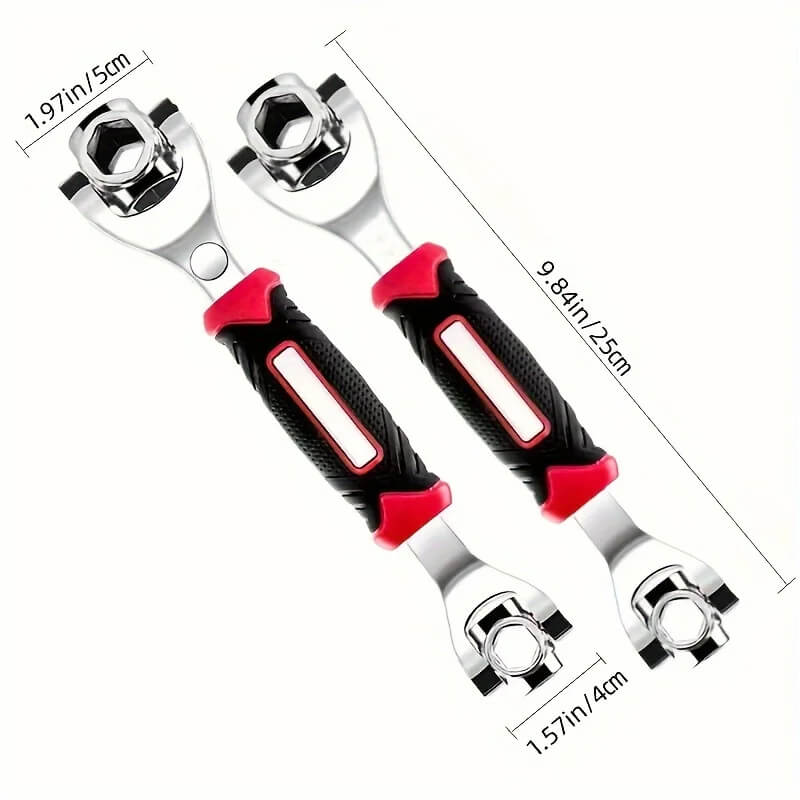 🛠️🔥52-in-1 360° Adjustable DIY Hand Tool Socket Wrench Set ⚙️ 8–19mm Metric 🔩 Perfect for Every Repair!