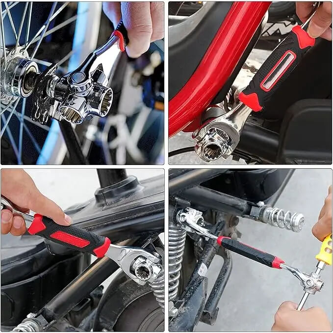 🛠️🔥52-in-1 360° Adjustable DIY Hand Tool Socket Wrench Set ⚙️ 8–19mm Metric 🔩 Perfect for Every Repair!