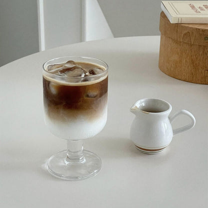 short stem cold drink glass