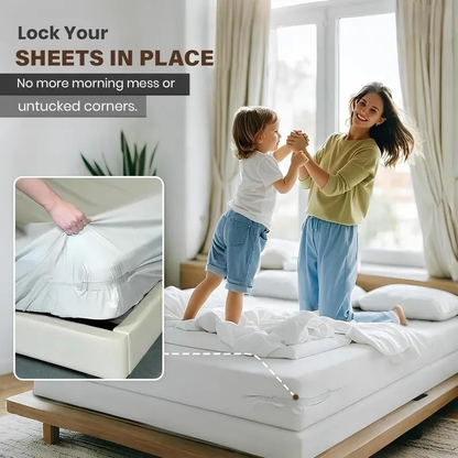 💥Special price $19.99!🔥Bed Sheet Holder with Locking Clips, Corner Fitted for All Mattress Sizes Bedsheet Clip Durable BeddingAccessories