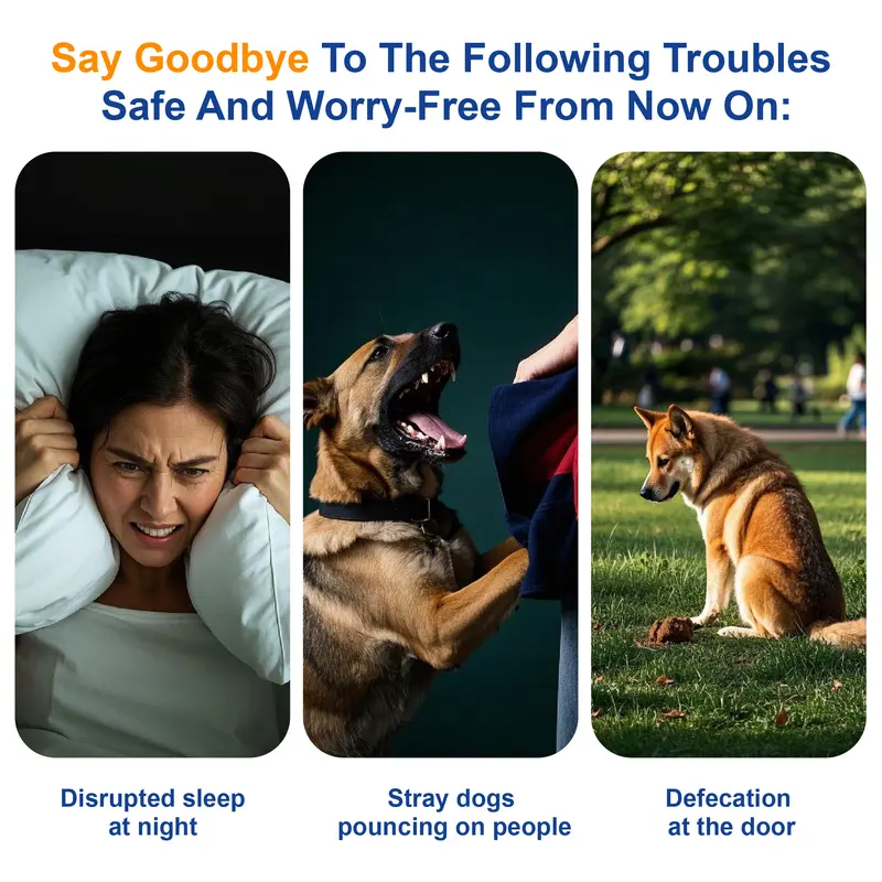 🐶Special price $13.99!🦮Professional Sonic Emitters Dog Training Tool Dog Bark Deterrent Device with LED Flashlight