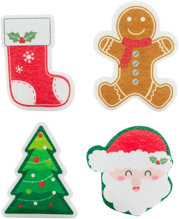 🎅Christmas sale 40% off🎅4pcs Christmas Dishwashing Sponges