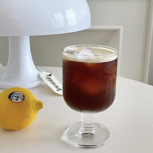 short stem cold drink glass